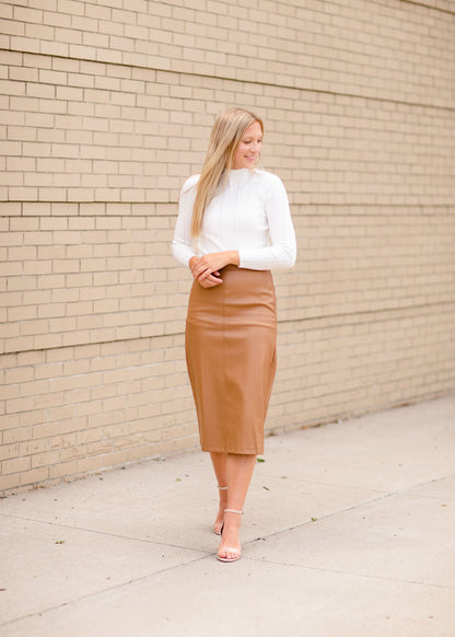 Faux Leather Skirt Skirts