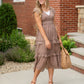 Fawn Brown Ruffled Tiered Midi Dress - FINAL SALE Dresses