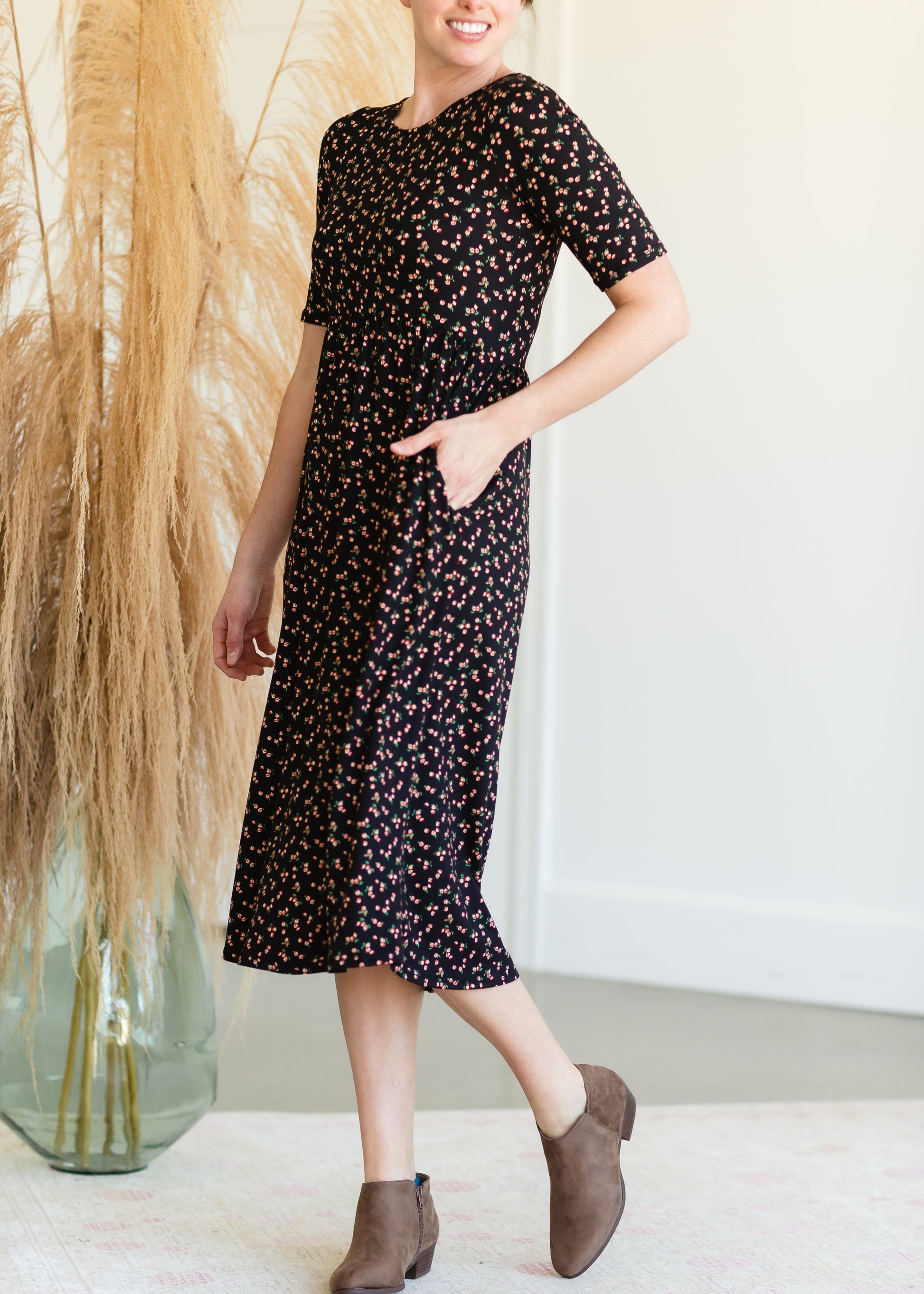 Fiona Dainty Floral Midi Dress - FINAL SALE Dresses