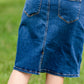 Five Button Medium Wash Jean Skirt Skirts