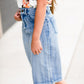 Modest denim midi skirt