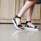 mia ellen black platform sandals