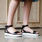 mia ellen black platform sandals