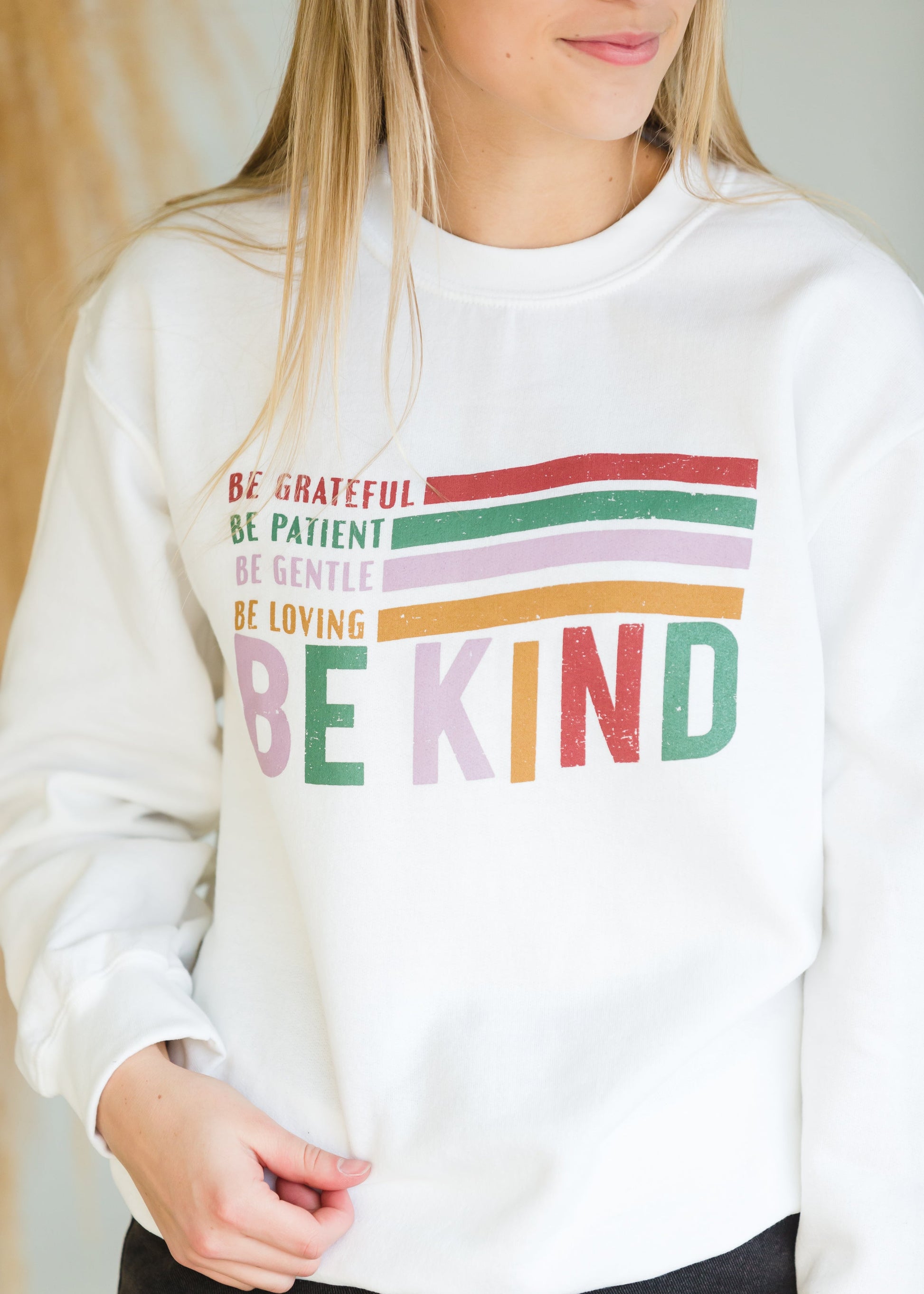 Fleece Lined Be Kind Sweatshirt - FINAL SALE Tops