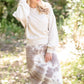 Fleece Lined Tie Dye Midi Skirt Skirts Hem & Thread