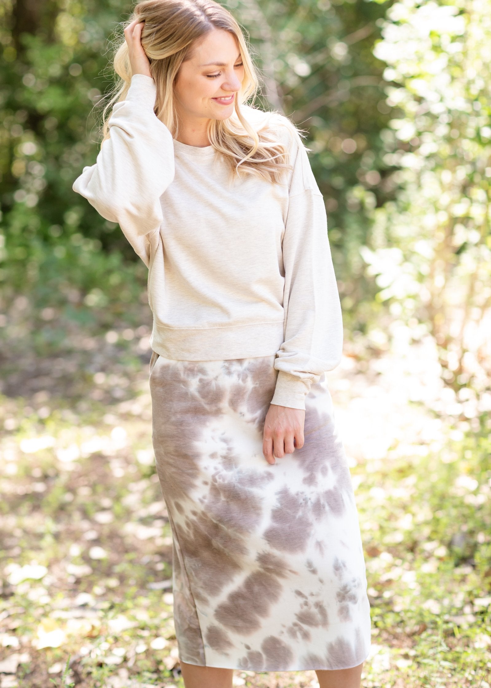 Fleece Lined Tie Dye Midi