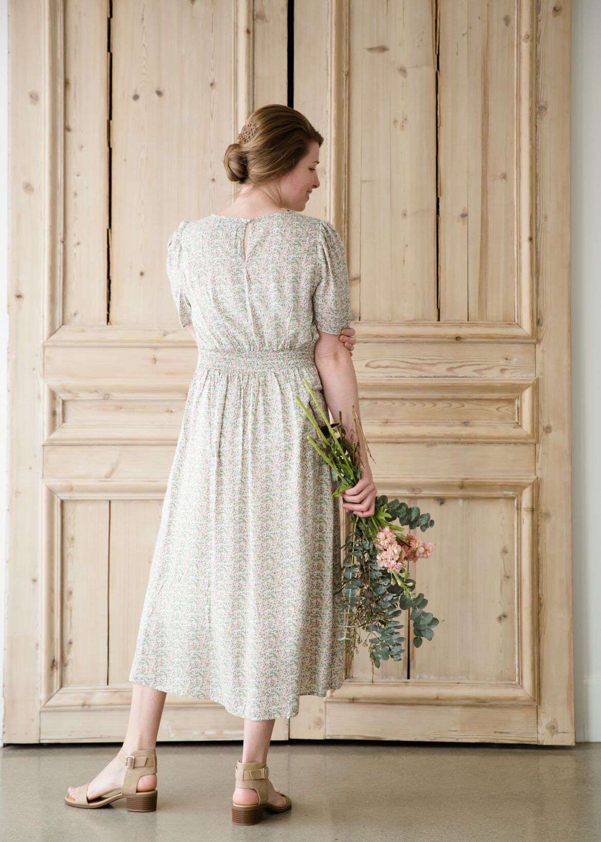 Flora Smocked Midi Dress Dresses