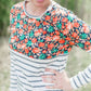 Floral and Stripe Top - FINAL SALE Tops
