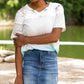 Floral and Striped French Terry Tee Tops