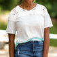 Floral and Striped French Terry Tee Tops