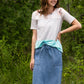Floral and Striped French Terry Tee Tops