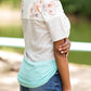 Floral and Striped French Terry Tee Tops