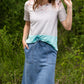 Floral and Striped French Terry Tee Tops