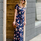Floral Belted A-Line Maxi Dress Dresses
