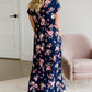 Floral Belted A-Line Maxi Dress Dresses