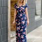 Floral Belted A-Line Maxi Dress Dresses