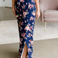 Floral Belted A-Line Maxi Dress Dresses