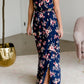 Floral Belted A-Line Maxi Dress Dresses