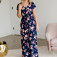 Floral Belted A-Line Maxi Dress Dresses