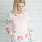 Floral Block Cowl Neck Top Tops