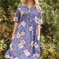 Floral Button Detail Midi Dress - FINAL SALE Dresses