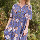 Floral Button Detail Midi Dress - FINAL SALE Dresses