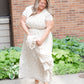 Floral Cinched Waist Maxi Dress - FINAL SALE Dresses Ivory / S