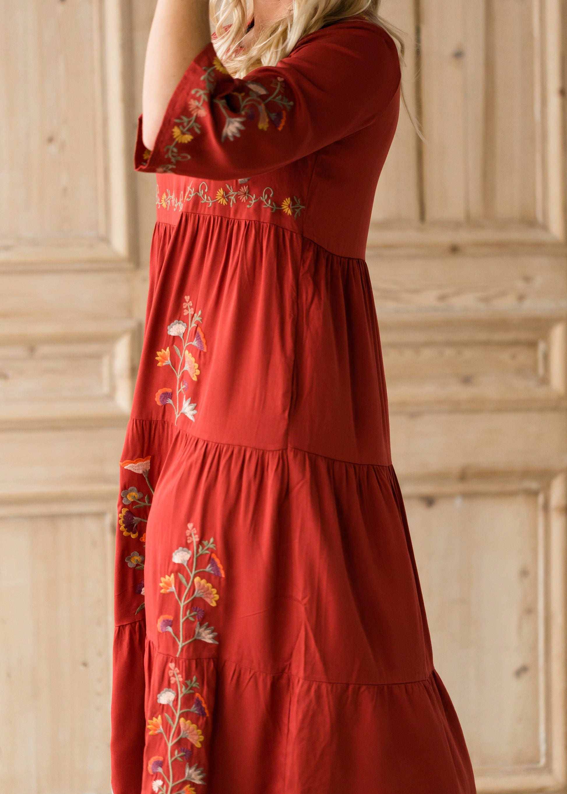 Floral Embroidered Midi Dress - FINAL SALE Dresses