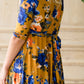 Floral Fit Wrap Midi Dress - FINAL SALE Dresses