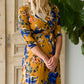 Floral Fit Wrap Midi Dress - FINAL SALE Dresses