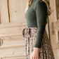 Floral Flare Knit Top Dress Dresses