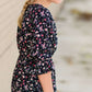 Modest girls and conservative teens navy and floral below the knee midi dress