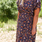 Floral Flutter Sleeve Drawstring Dress - FINAL SALE Dresses