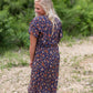 Floral Flutter Sleeve Drawstring Dress - FINAL SALE Dresses