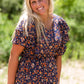 Floral Flutter Sleeve Drawstring Dress - FINAL SALE Dresses