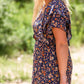 Floral Flutter Sleeve Drawstring Dress - FINAL SALE Dresses