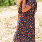 Floral Flutter Sleeve Drawstring Dress - FINAL SALE Dresses
