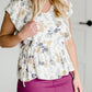 Floral Flutter Sleeve Top - FINAL SALE Tops