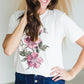 Floral Graphic Print Tee Tops