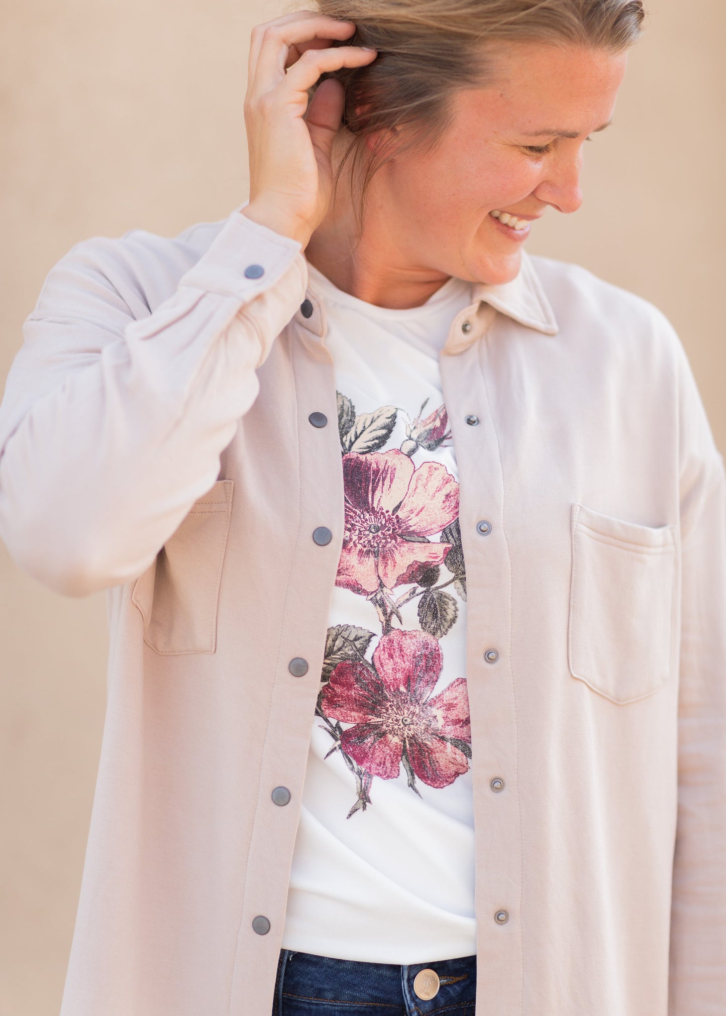 Floral Graphic Tee Tops