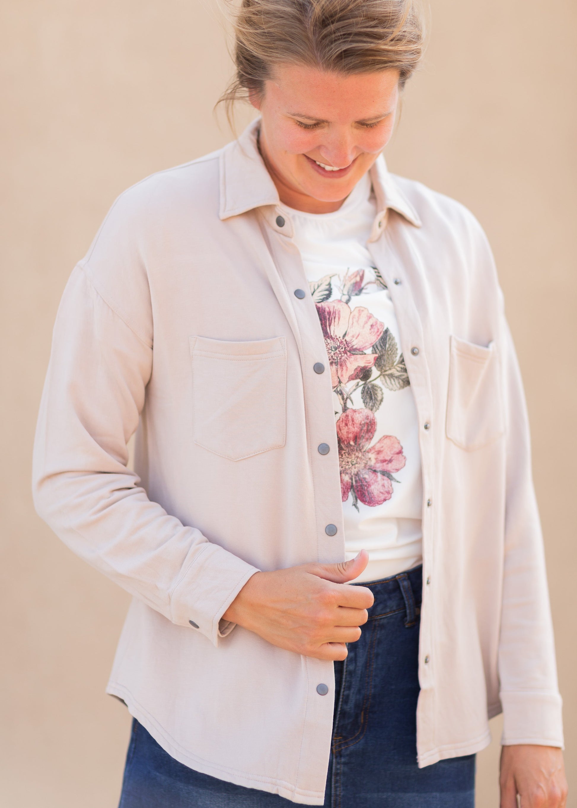 Floral Graphic Tee Tops
