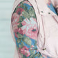Plus size floral modest maxi dress