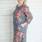 Plus size floral modest maxi dress