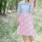 Floral Midi Skirt Skirts