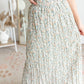 Floral Pleated Maxi Skirt Skirts Mikarose