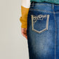 Floral Pocket Midi Denim Skirt - FINAL SALE Skirts