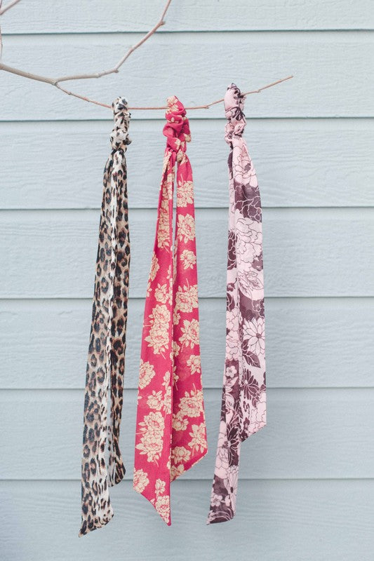 Floral Pony Scarf Hair Tie - FINAL SALE Accessories