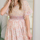 Floral Print Dress With Novelty Smocking Detail Dresses Polagram