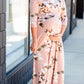 Floral Print Maxi Dress with Tie Dresses