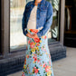 Floral Print Maxi Skirt Skirts